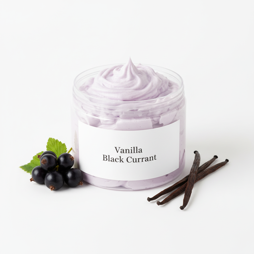 Vanilla Black Currant Whipped Body Butter - Angle