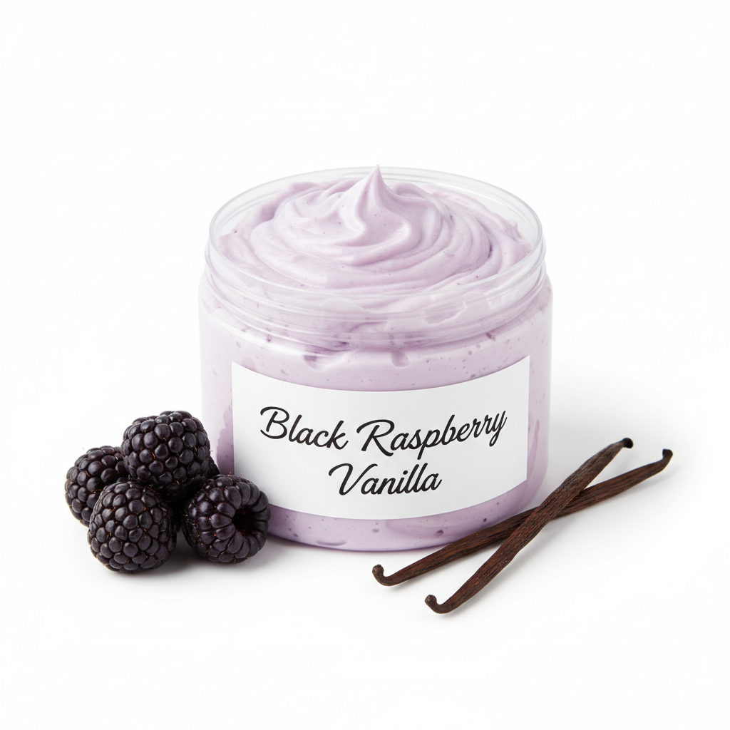 Black Raspberry Vanilla Whipped Body Butter - Angle Clean