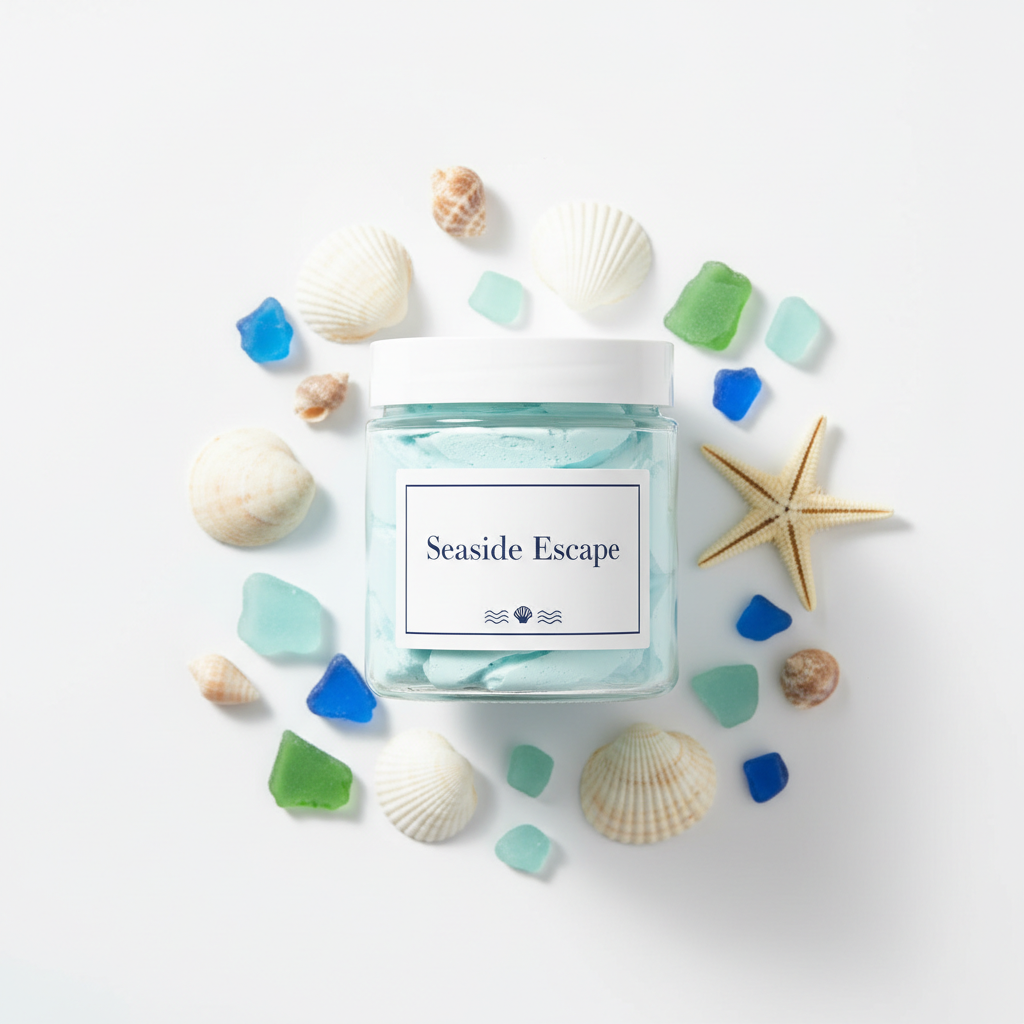 Seaside Escape Whipped Body Butter - jar with label