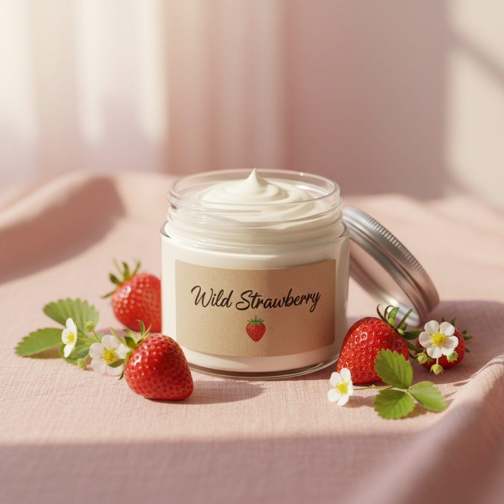 Wild Strawberry  Strawberry Whipped Body Butter – Shea Moisturizer for Dry Skin